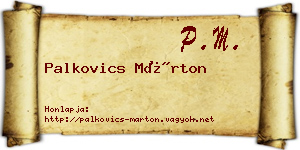 Palkovics Márton névjegykártya